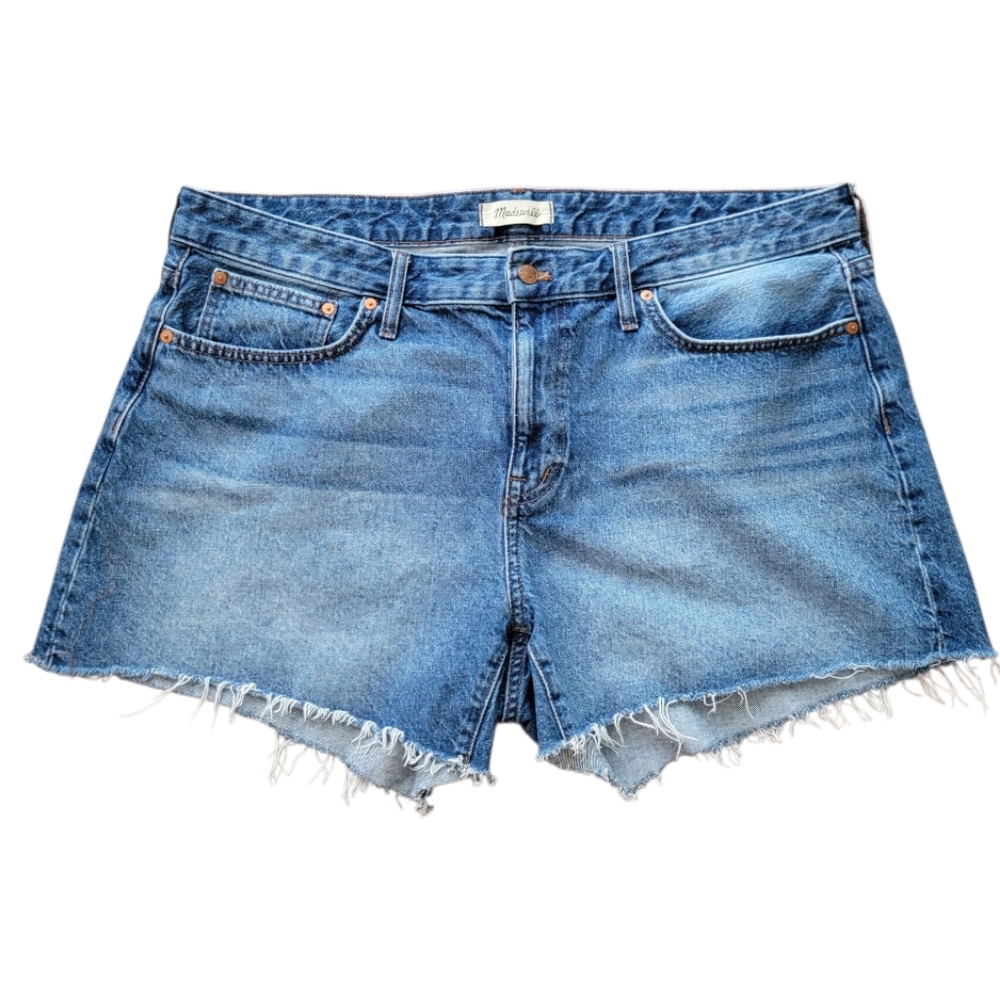 Madewell Cut Off Relaxed Denim Shorts Jean 16W‎